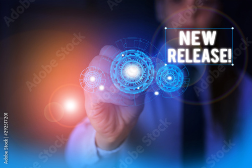 Фотография Text sign showing New Release