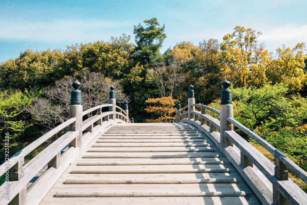 Traditional bridge at Ritsurin Park in Takamatsu, Kagawa, Japan Traditional bridge at Ritsurin Park in Takamatsu, Kagawa, Japan