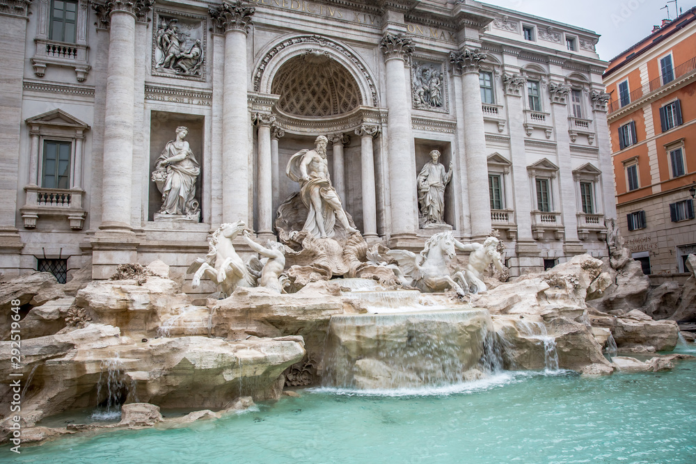 The beautiful Trevi fountain in Rome, Italy. The beautiful Trevi fountain in Rome, Italy.