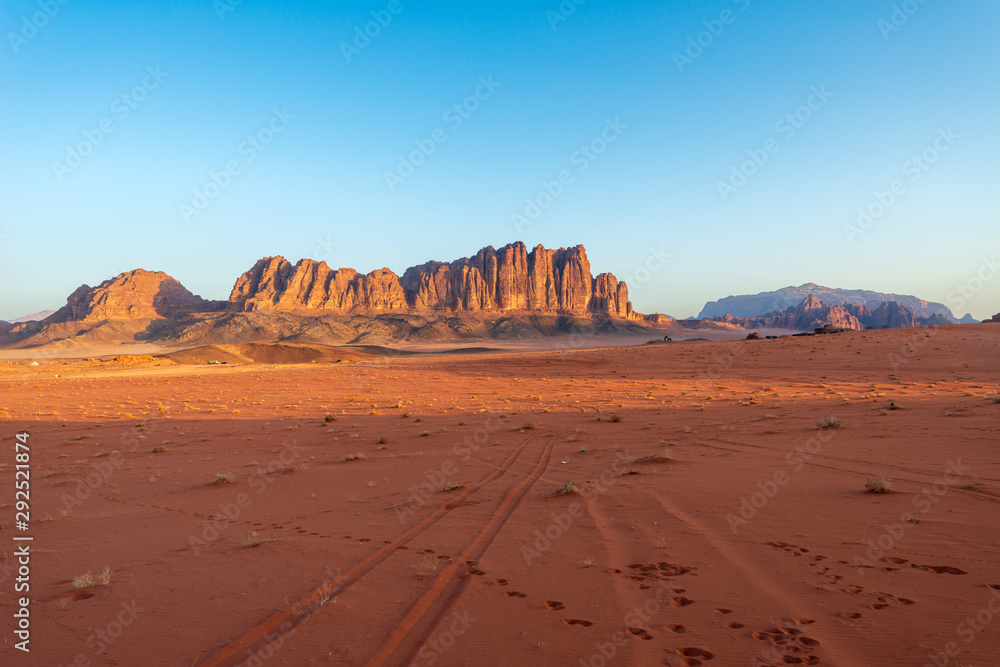 Naklejka premium wadi rum desert sunrise