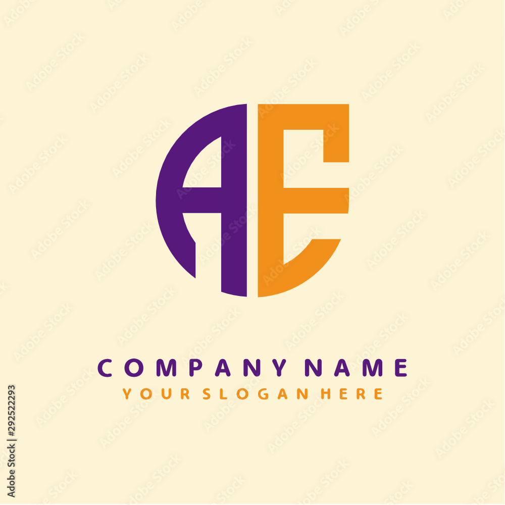 Obraz premium initial letter A logo purple, orange. Monogram Vector Logo