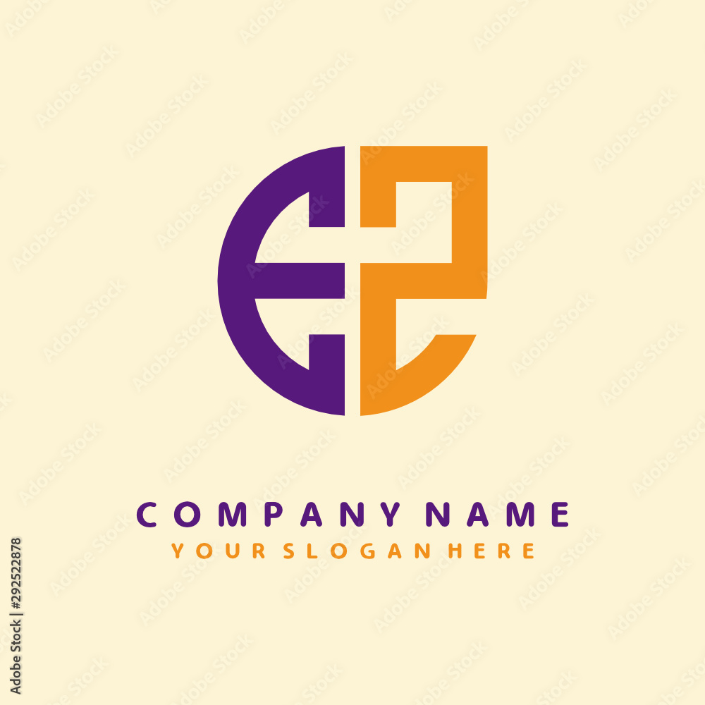 initial letter EZ logo purple, orange. Monogram Vector Logo initial letter EZ logo purple, orange. Monogram Vector Logo
