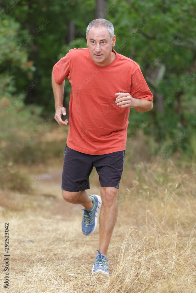 Fototapeta premium man doing his daily run
