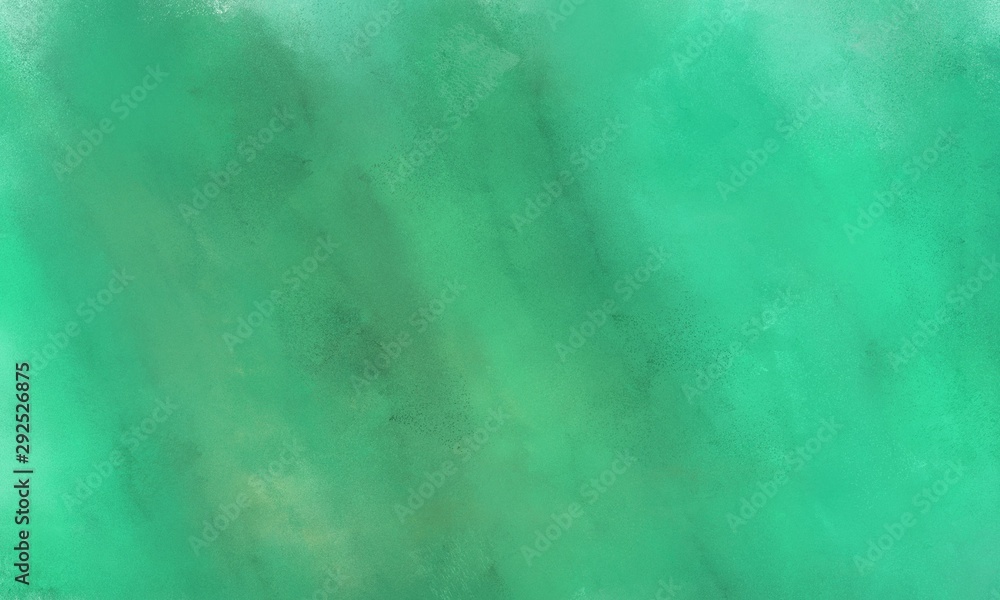 medium sea green, medium aqua marine and sea green color painted background. broadly painted backdrop can be used as texture, background element or wallpaper