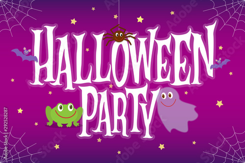 Halloween party funny lettering. Cute vector illustration © Photojope