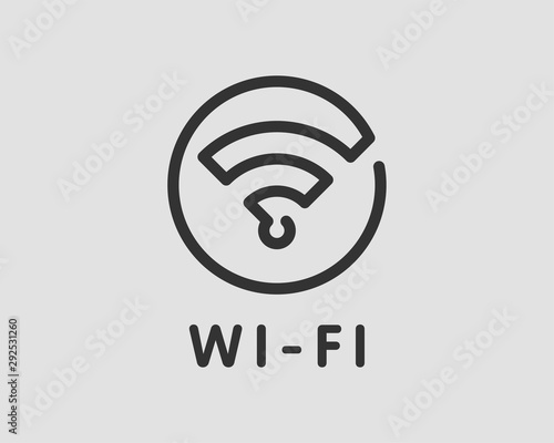 Free wi fi icon. Connection zone wifi vector symbol. Radio waves signal.