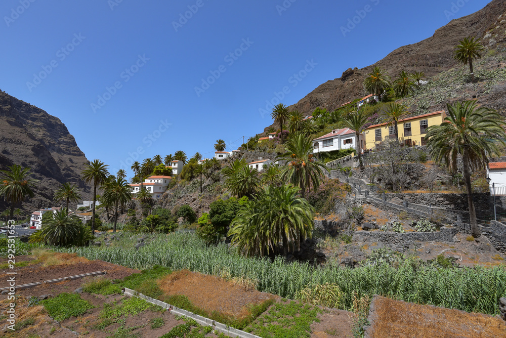 Landschaft im Valle Gran Rey auf der Insel La Gomera
