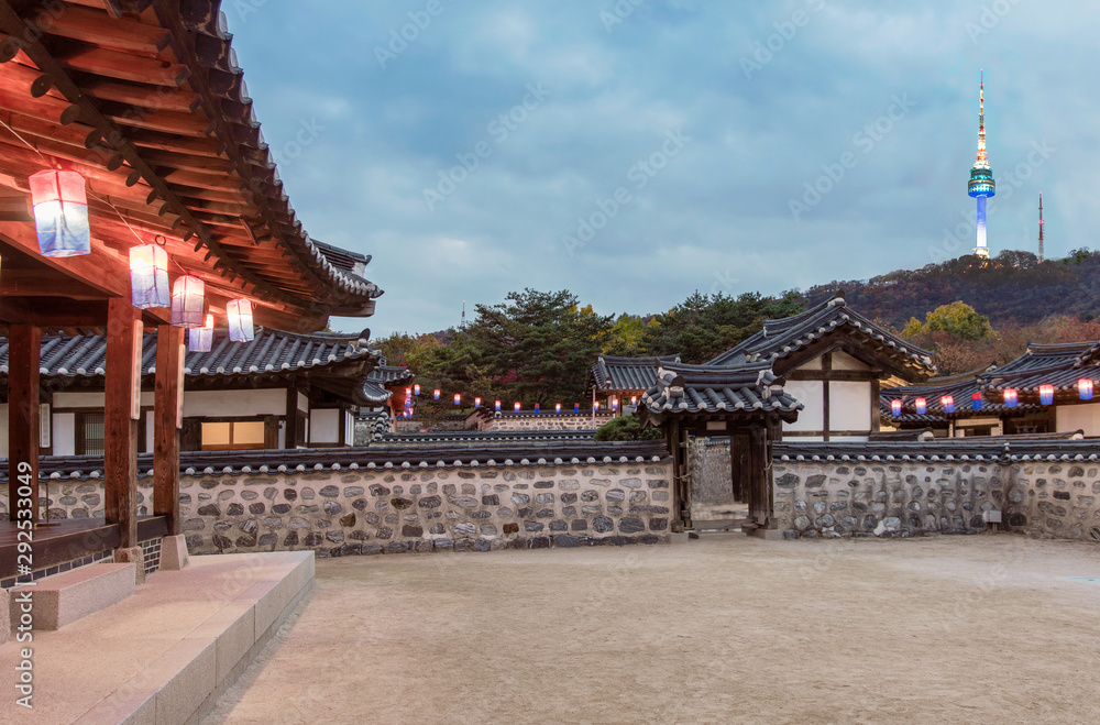 Fototapeta premium Namsangol Hanok Village in Seoul Souht Korea