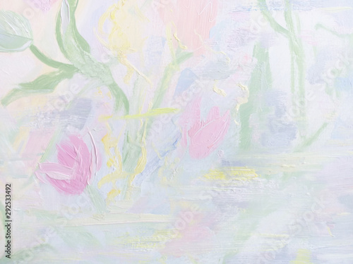 Gentle pastel colors brush strokes texture. Beautiful blurry pale surface