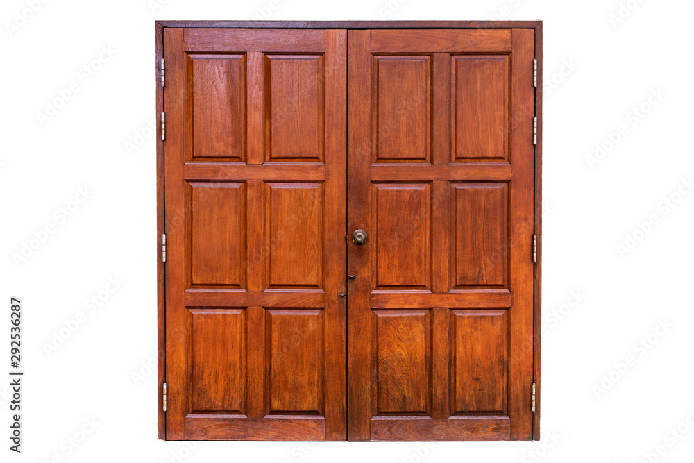 Wooden Doors in Thai Temple