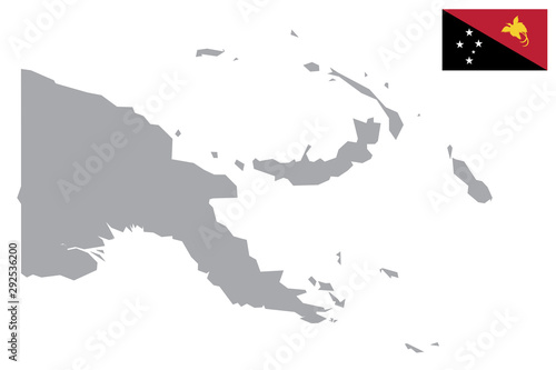 Fotografie, Obraz Papua New Guinea map
