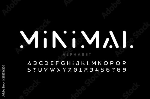 Minimal style font, alphabe...
