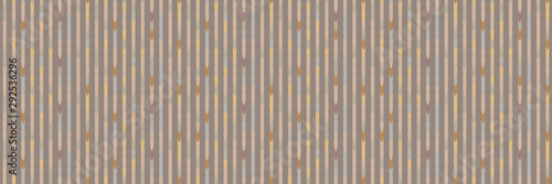 Spliced stripe geometric variegated border background. Seamless pattern with woven dye broken stripe. Homespun geometric blend. Trendy digital disrupted glitch ribbon trim edge. Muted spice color