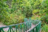 Bridge cross the river in Nature Trail on Thongphaphum national park Jokkradin waterfall.kanchanaburi City Thailand
