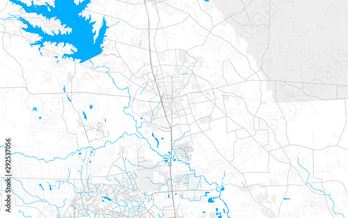 Rich detailed vector map of Conroe  Texas  USA