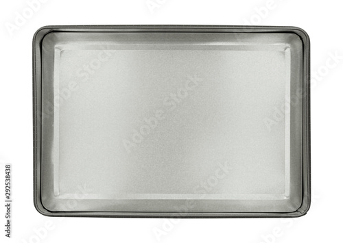 Metal box top view (with clipping path) isolated on white background
