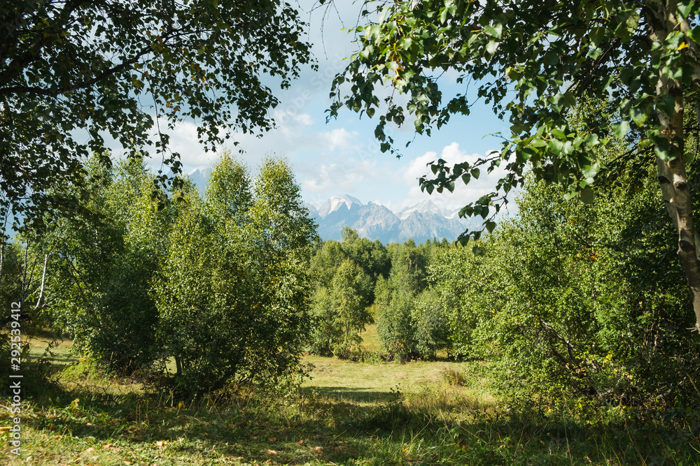 Fototapeta premium mountains view in Svaneti in Georgia