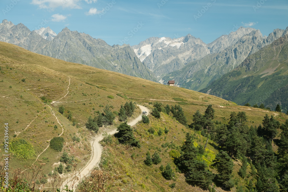 Fototapeta premium mountains view in Svaneti in Georgia