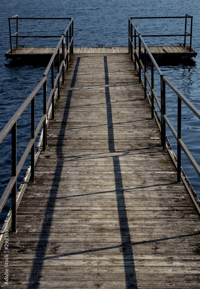 Old Steel and Timber Jetty at a Scottish Loch