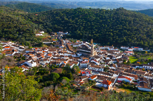 Alajar Village, Sierra de Aracena Natural Park, Huelva, Andalucia, Spain, Europe photo