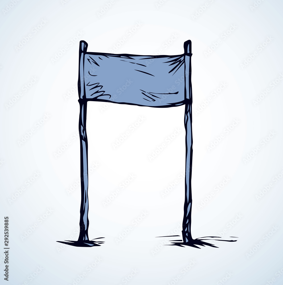 Ski slalom gate. Vector drawing Ski slalom gate. Vector drawing