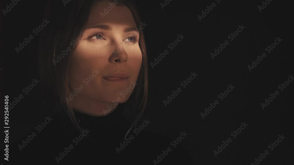 Elegant woman in light and shadow Elegant woman in light and shadow