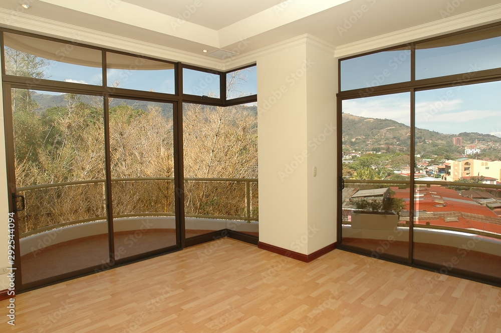 Obraz premium Windows with a great view from a Condo