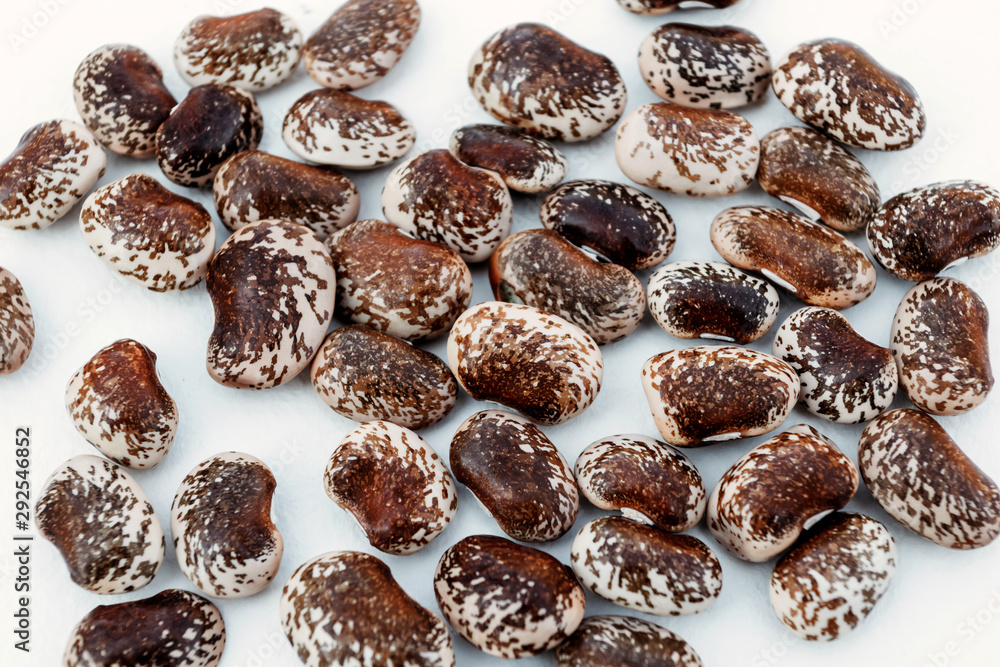 Colorful soy beans on white background, protein, vegetarian. Colorful soy beans on white background, protein, vegetarian.