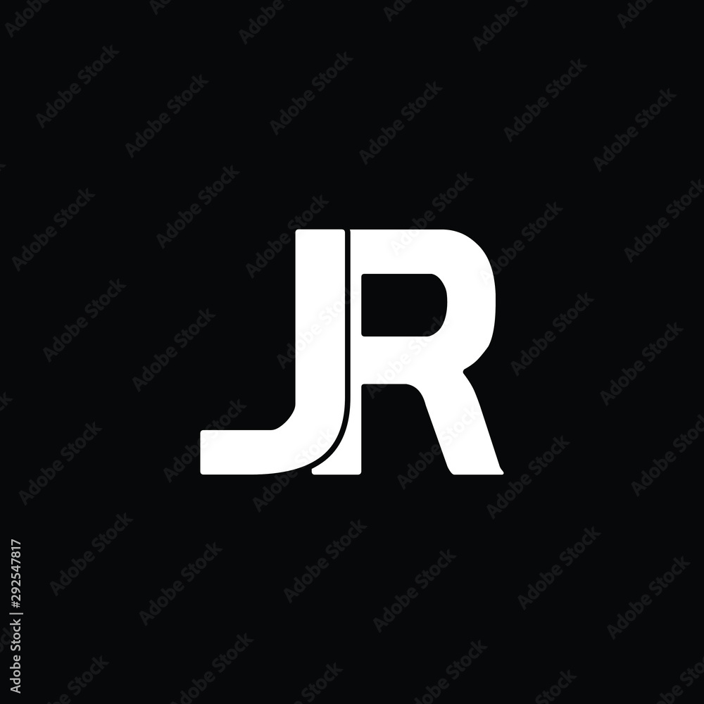 JR initials in minimal style JR initials in minimal style