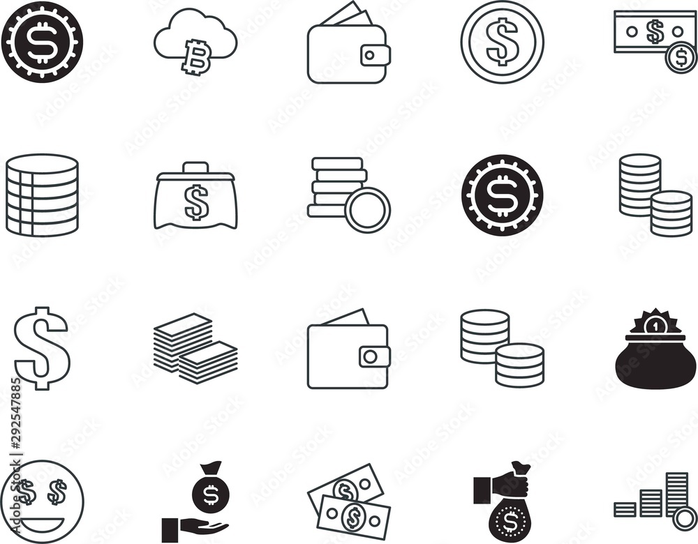 cash vector icon set such as: electronic, pot, drawing, cute, bill, earning, shape, pocket, ireland, happy, canvas, eyes, day, shopping, computer, art, bit, objects, expression, ball, collection
