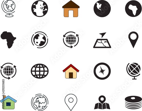 map vector icon set such as: geology, north, ball, nature, geographic, border, traffic, school, colorful, food, meal, contact, universal, plate, delicious, breakfast, stack, plan, icons, syrup, rose © Ирина Малышева