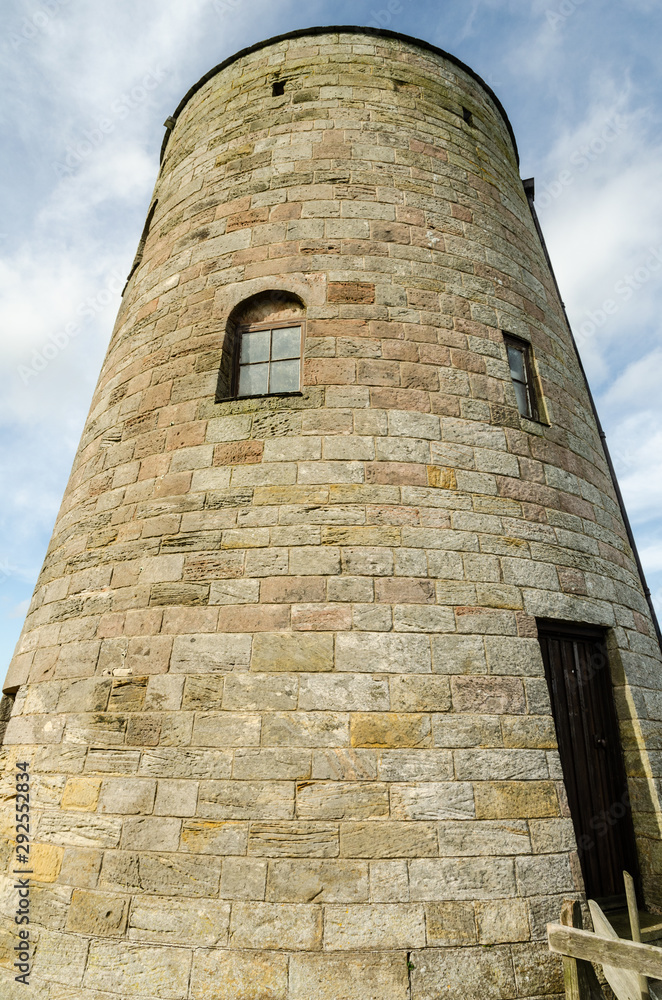 The Windmill at Bamburgh Castle in Bamburgh, Northumberland, UK on the 23rd September 2019