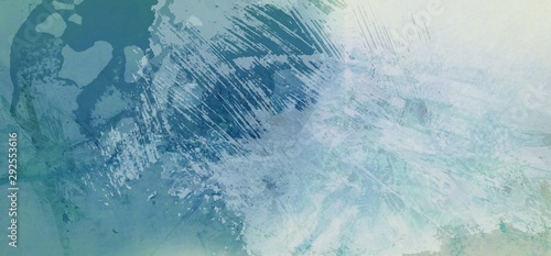 blue and white background texture and distressed paint grunge design with scratched lines and paint blobs in artsy abstract design