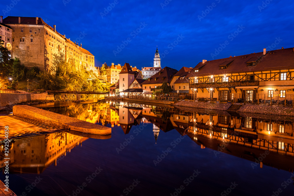 Krumau an der Moldau am Abend