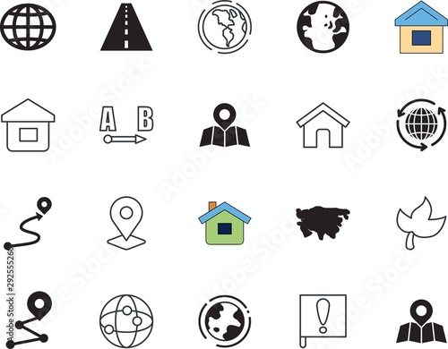 map vector icon set such as: track, highway, roadside, young, arrows, app, connectivity, general purpose, eco, media, punctuation, connect, city, organic, stripe, malaysia, industry, ball, asian