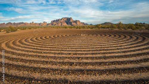 Spiral Labyrinth in the Arizonan Desert photo