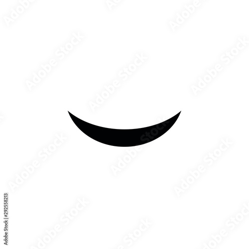smile icon - vector black