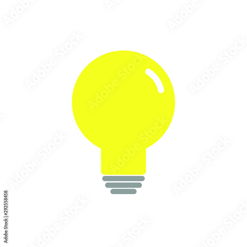 Light bulb icon vector, lamp icon logo. Idea icon, thinking, solution concept. 