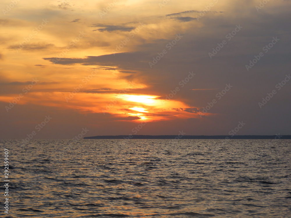 sunset over the sea sunset over the sea