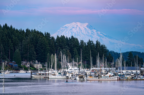Mount Rainier Looming over Gig Harbor Washington