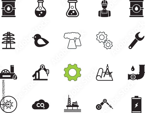 factory vector icon set such as: compass, formula, carbon, cute, pole, icons, planning, leaf, extraction, green, pipes, home, supervisor, plan, piping, pipe, co2, environmental, exploration, house
