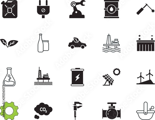 factory vector icon set such as: health, carbon, load, material, repair, canister, crude, measure, metric, faucet, medical, hydraulic, melting, beer, silicone walley, metallurgy, graphic, slag