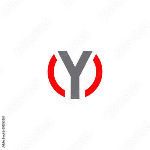 Y letter initial logo design vector template