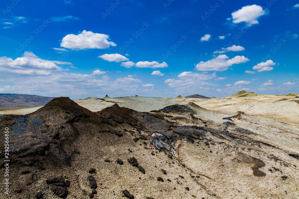 view of mud volcano in Vashlovani park