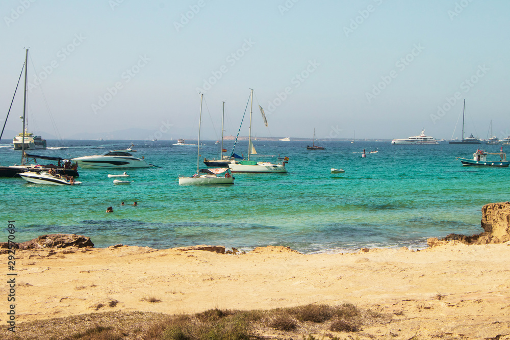 boat on the beach Formentera