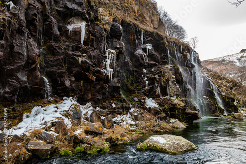 frozen waterfall in dashbashi photo