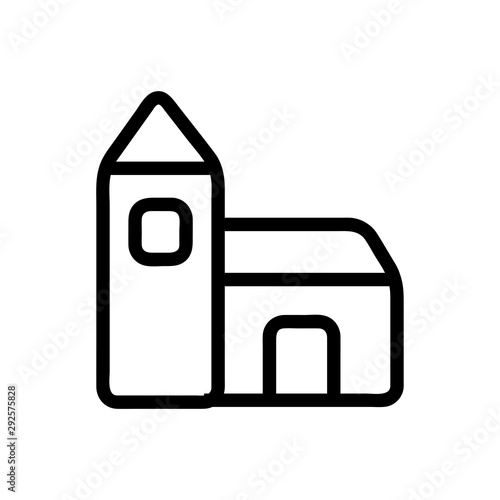 House vector icon, town symbol. Simple, flat design for web or mobile app