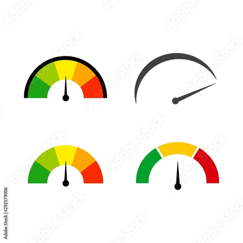 Set of speedometer icon 