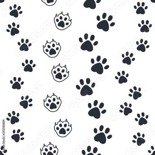 Billede på lærred Cat paw pattern