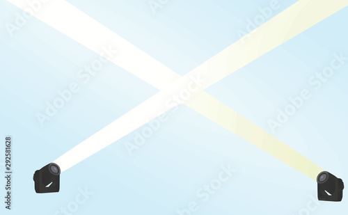 Theater light. reflector. vector illustration